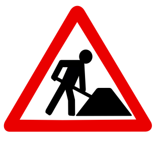 Schild Baustelle